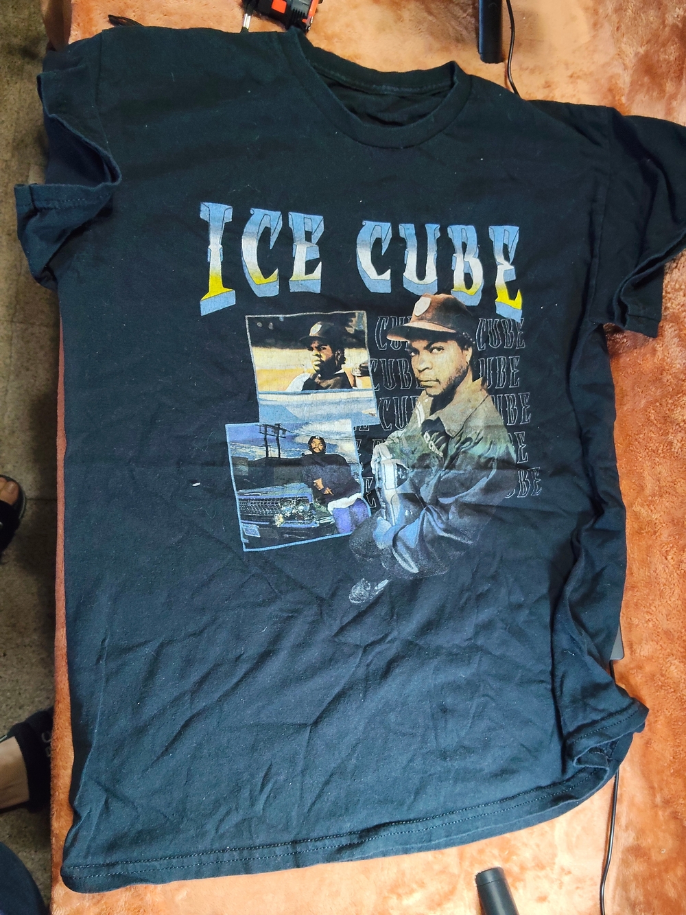 Ice Cube Graphic Black Men's T-Shirt
